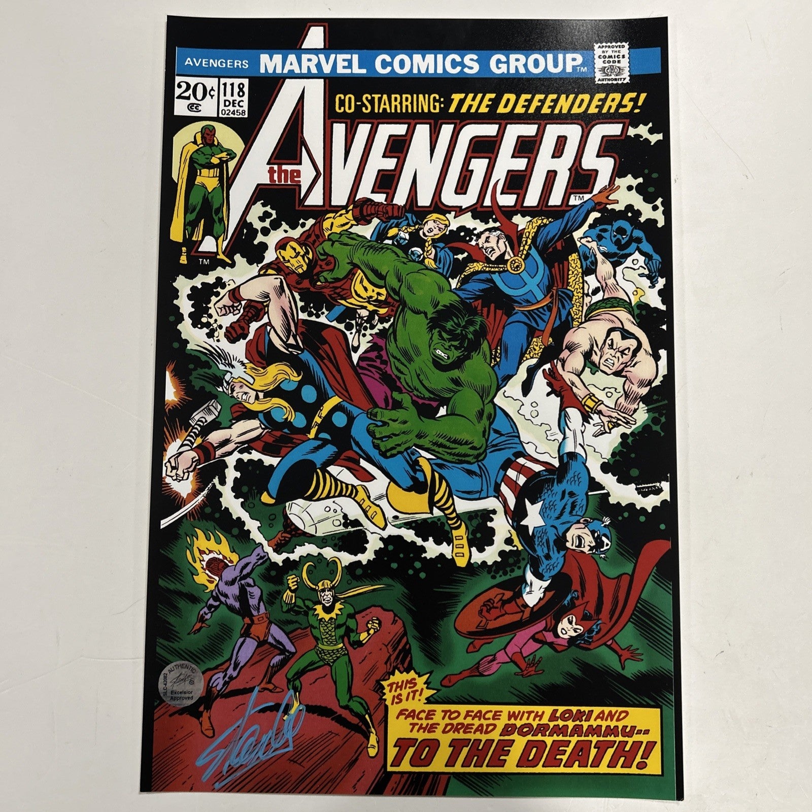 The Avengers #118 Giclée Repro Cover Print Signed by Stan Lee (Excelsior)0