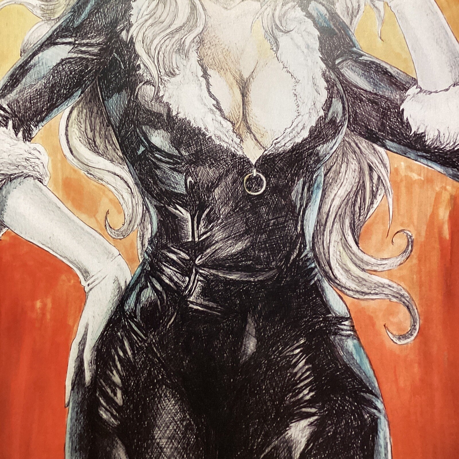 Black Cat Signed Art Print by Becky Knapp5
