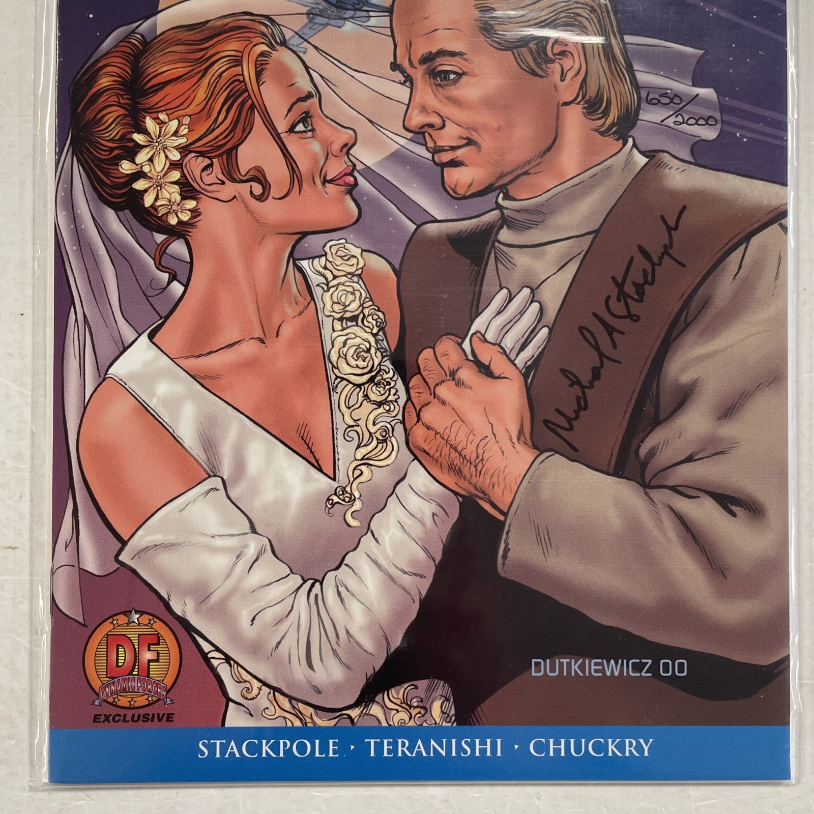 Star Wars Union #4 1999 VF/NM Gold Foil Signed Mark Stackpole DF CoA 650/20002