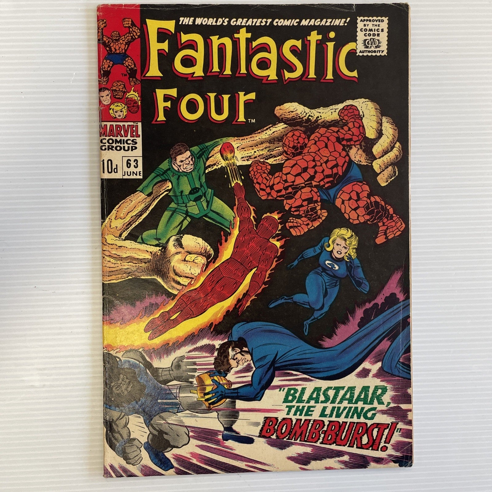 Fantastic Four #63 1967 VG/FN Pence Copy 1st Full Blastaar0