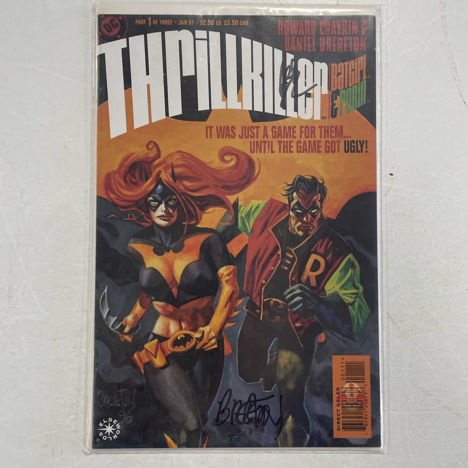 Thrillkiller #1 1997 Signed Dan Brereton & Howard Chaykin DF CoA 13/1750