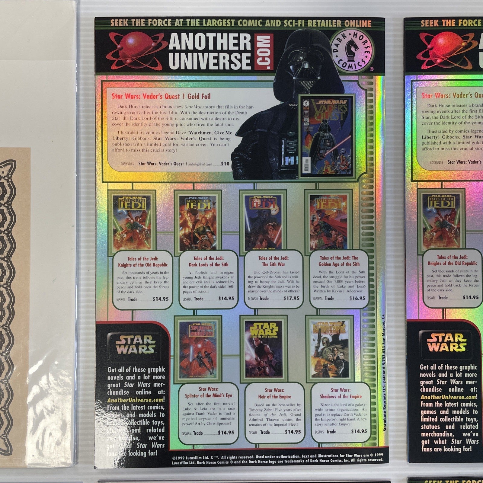 Star Wars Prelude To Rebellion #1-6 1999 Another Universe Exclusive #1 Signed10