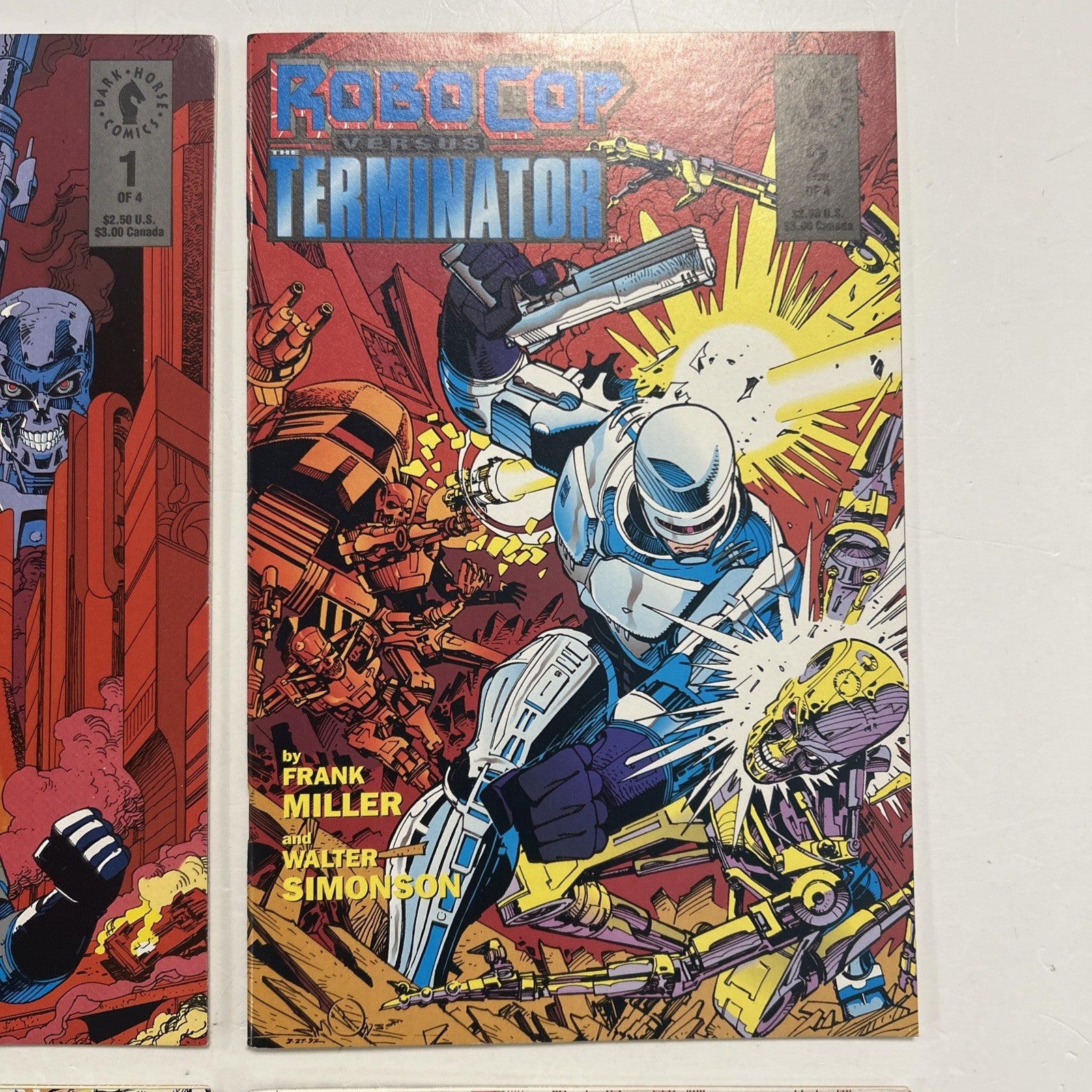 Robocop VS Terminator #1-4 VF+ 1992 Complete Set Inc. Inserts Dark Horse Comics2