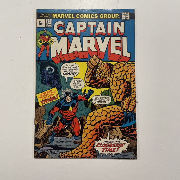 Captain Marvel #26 1973 VG 2nd Appearance and 1st Cover of Thanos Pence Copy0