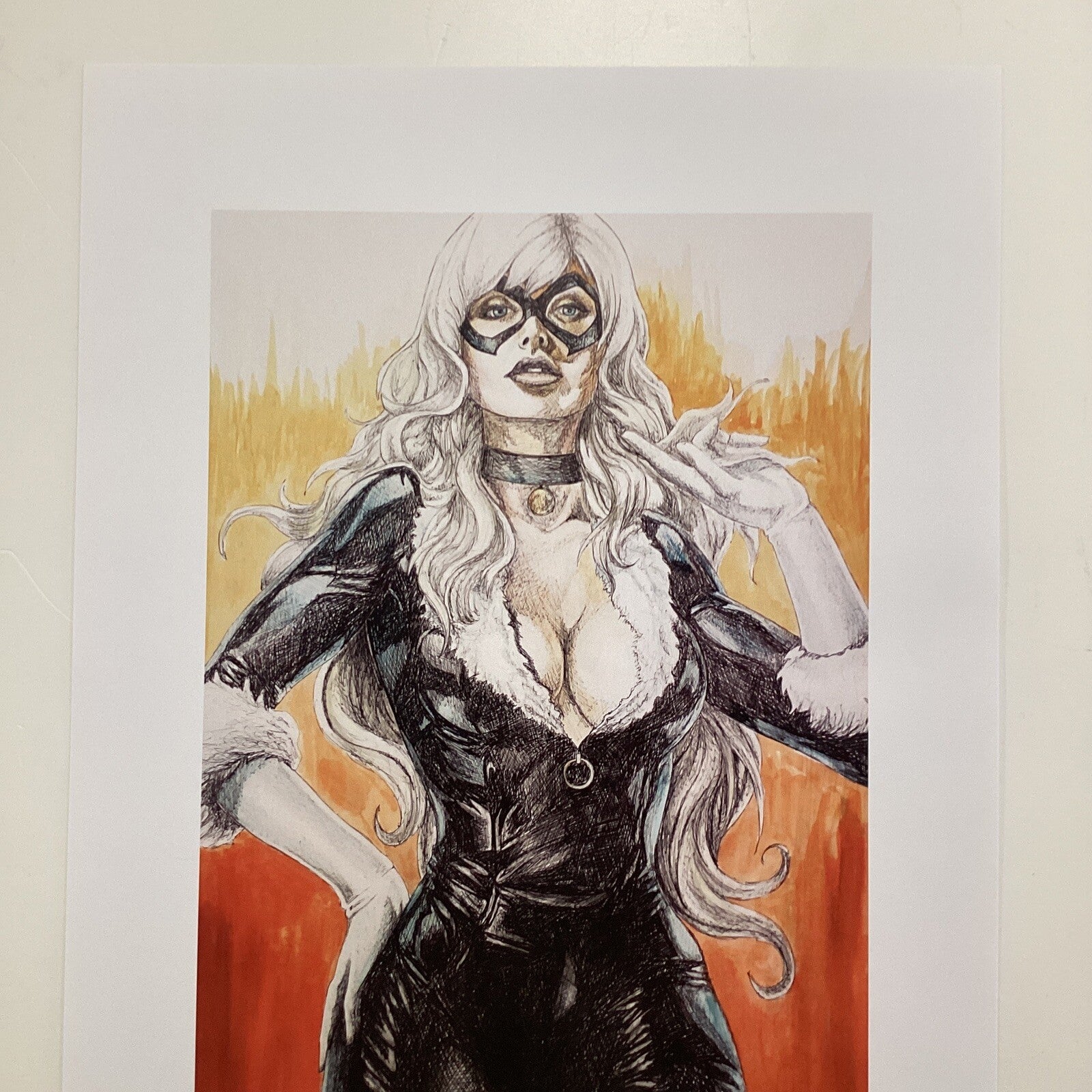 Black Cat Signed Art Print by Becky Knapp1