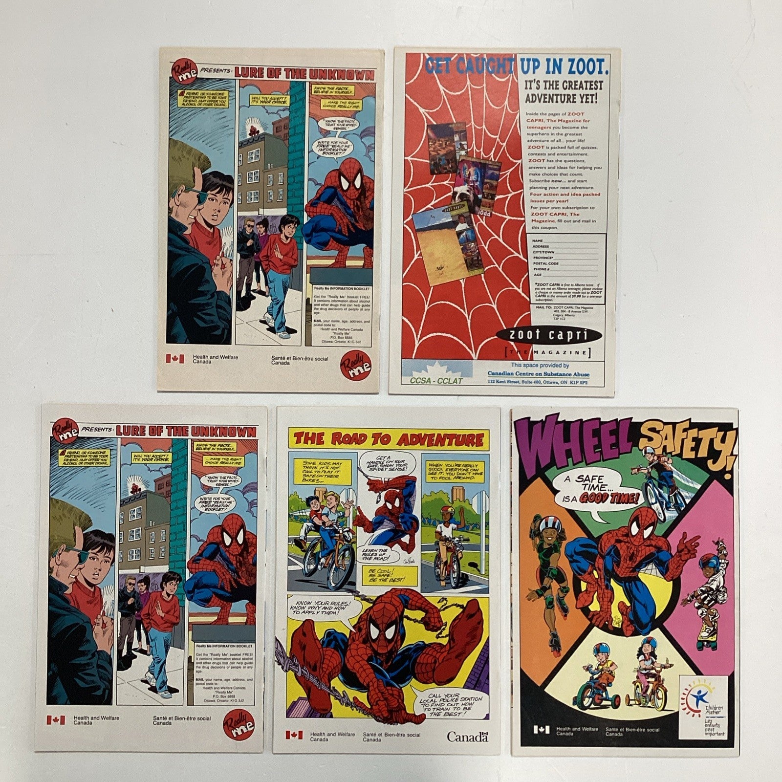 Amazing Spider-man #1-5 1990 Canadian Price Variants **Mixed grades - see photos6