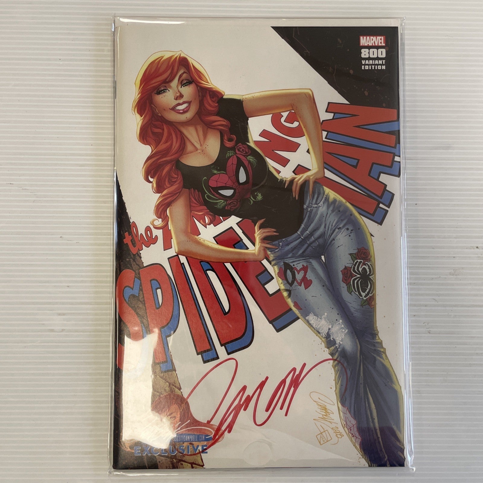 Amazing Spider-Man #800 2018 Signed J Scott Campbell Store Exclusive Variant B0