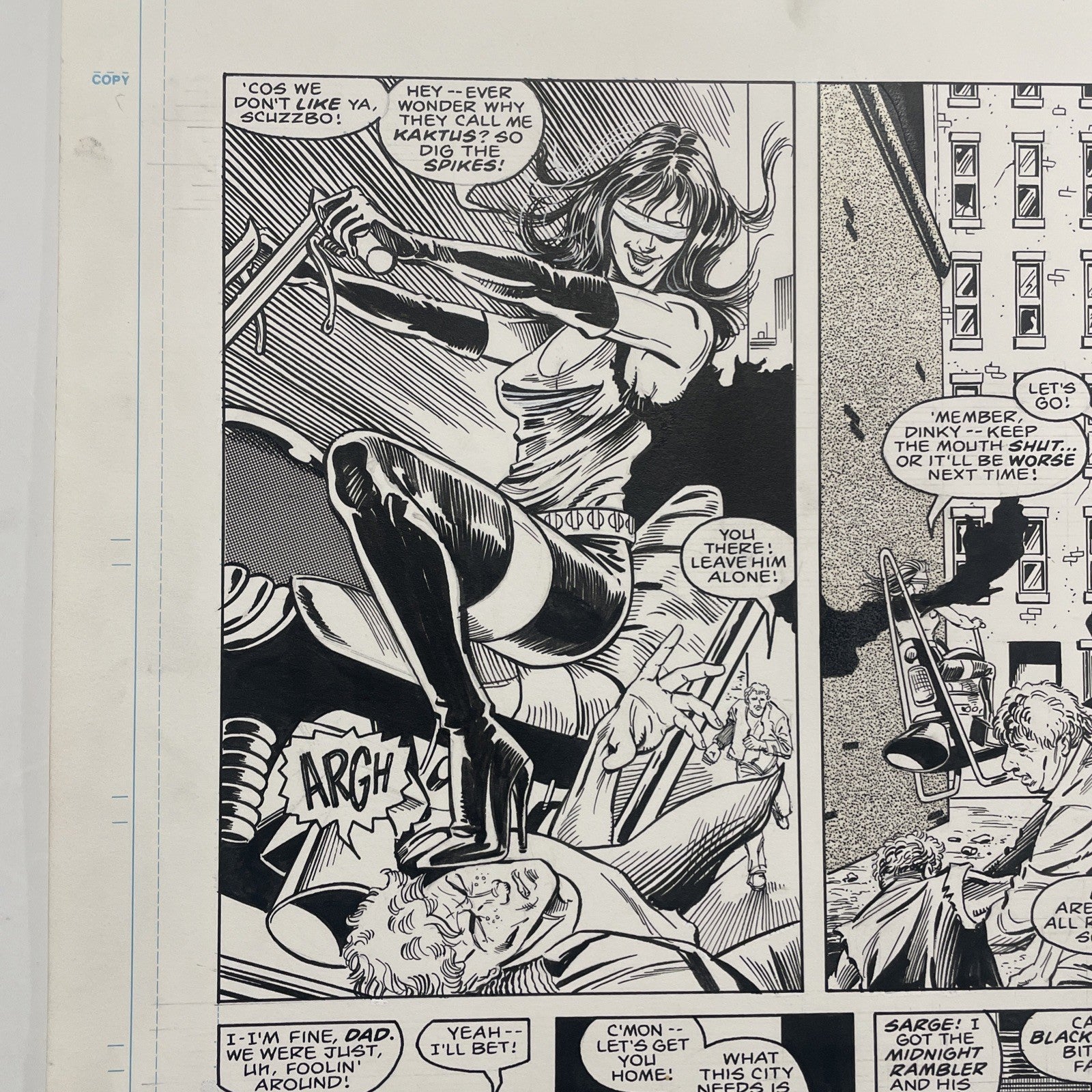 Lee Sullivan Original Art for Marvel's Robocop #9 Page 7 19904