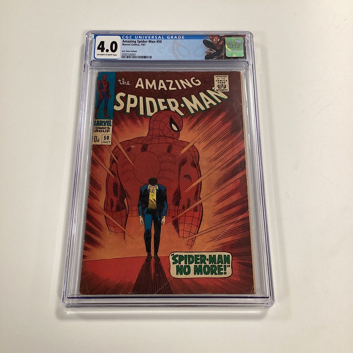 Amazing Spider-Man #50 1967 4.0 CGC OW / W Pages 1st Appearance of Kingpin