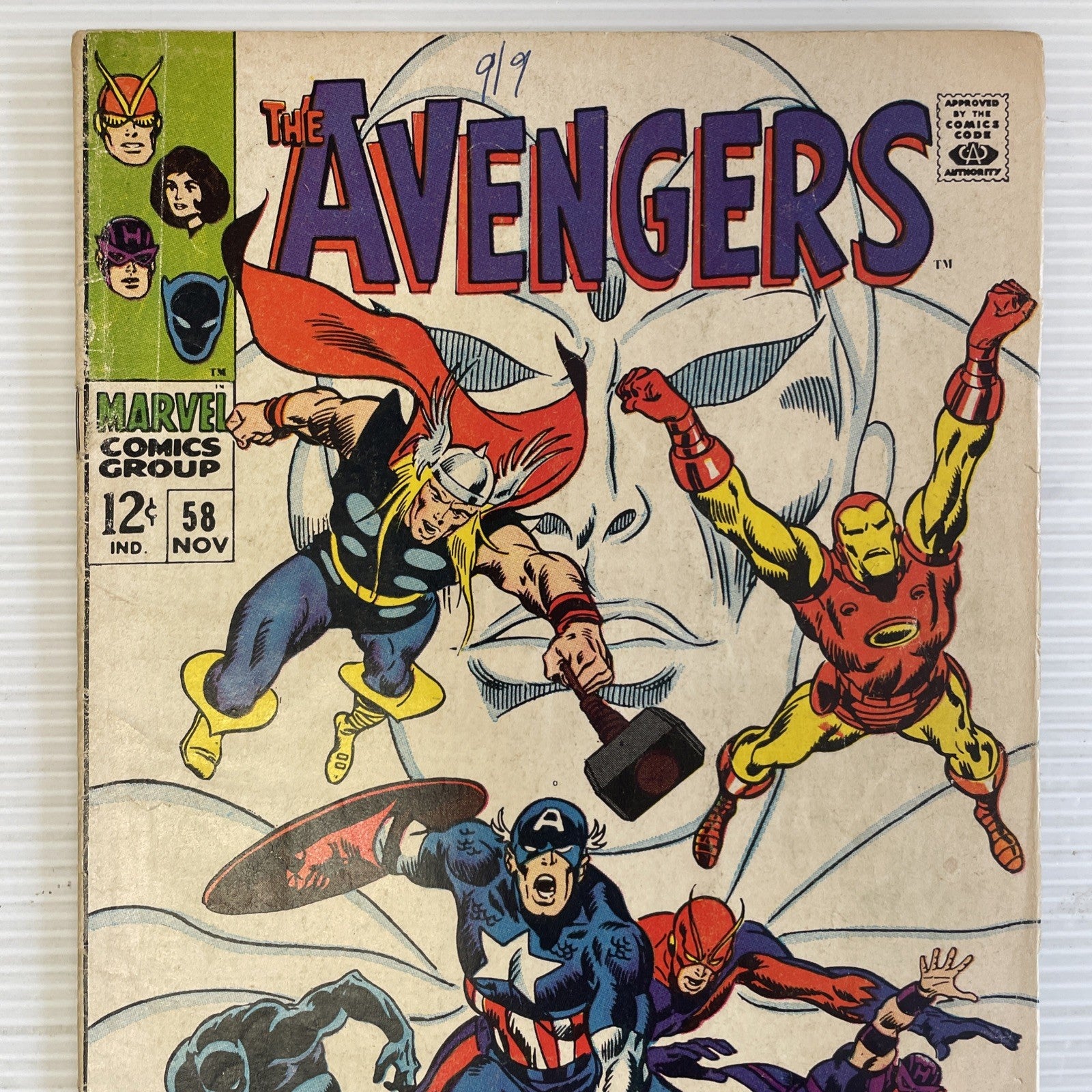 Avengers #58 1968 VG 2nd Appearance and Origin of The Vision **Small amount of p1