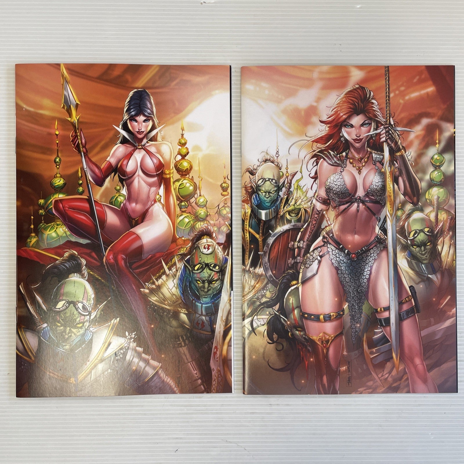 Red Sonja Vampirella #1 #2 2022 VF/NM 616 Jamie Tyndall Virgin Connecting Sky ..0