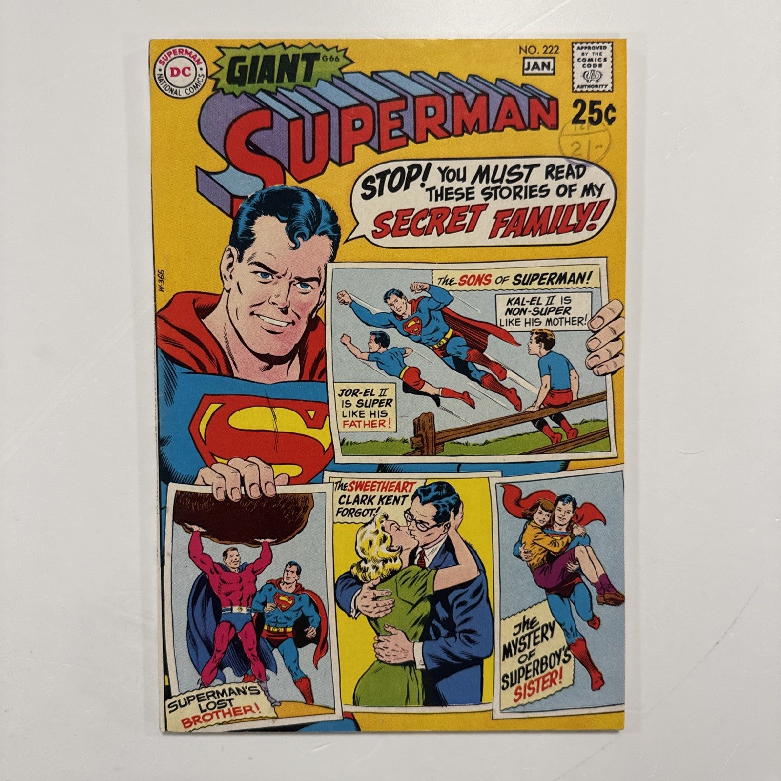 Superman #222 1970 VF Pence Stamp0