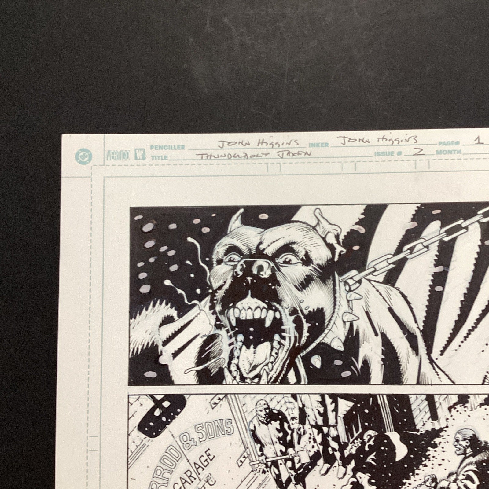 Original Artwork for Thunderbolt Jaxon #2 Page 1 By John Higgins 20064