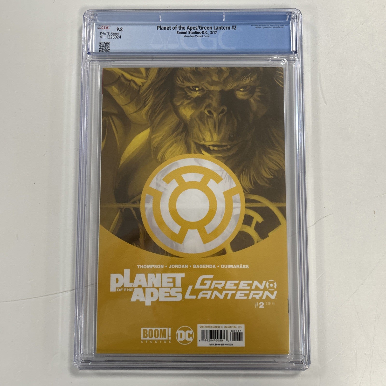 Planet of the Apes/Green Lantern #2 2017 CGC 9.8 Massafera 1:40 Virgin Variant9