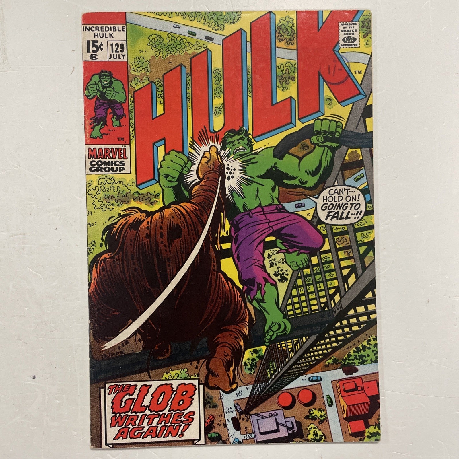 Incredible Hulk #129 1970 FN- Pence Stamp0