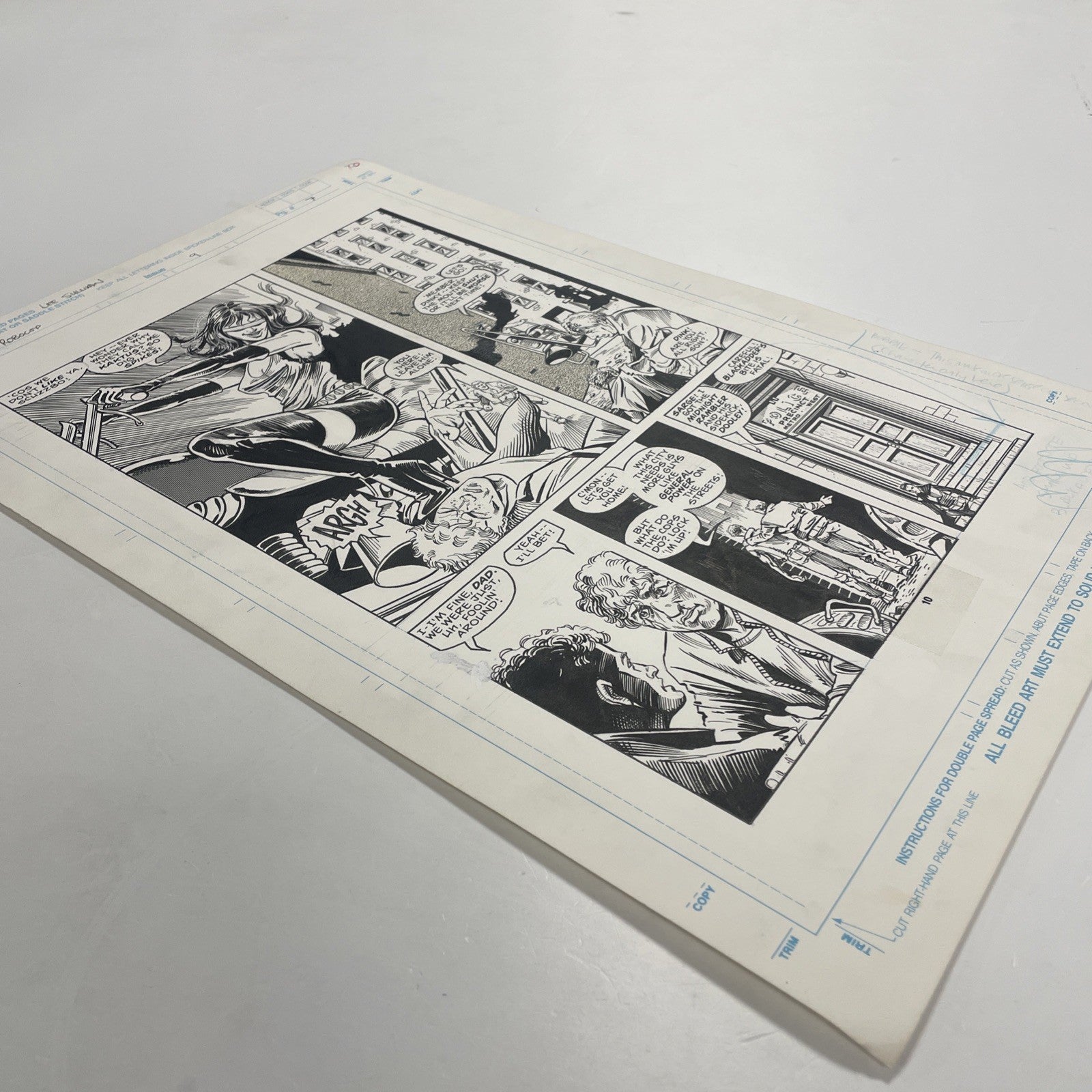 Lee Sullivan Original Art for Marvel's Robocop #9 Page 7 19903