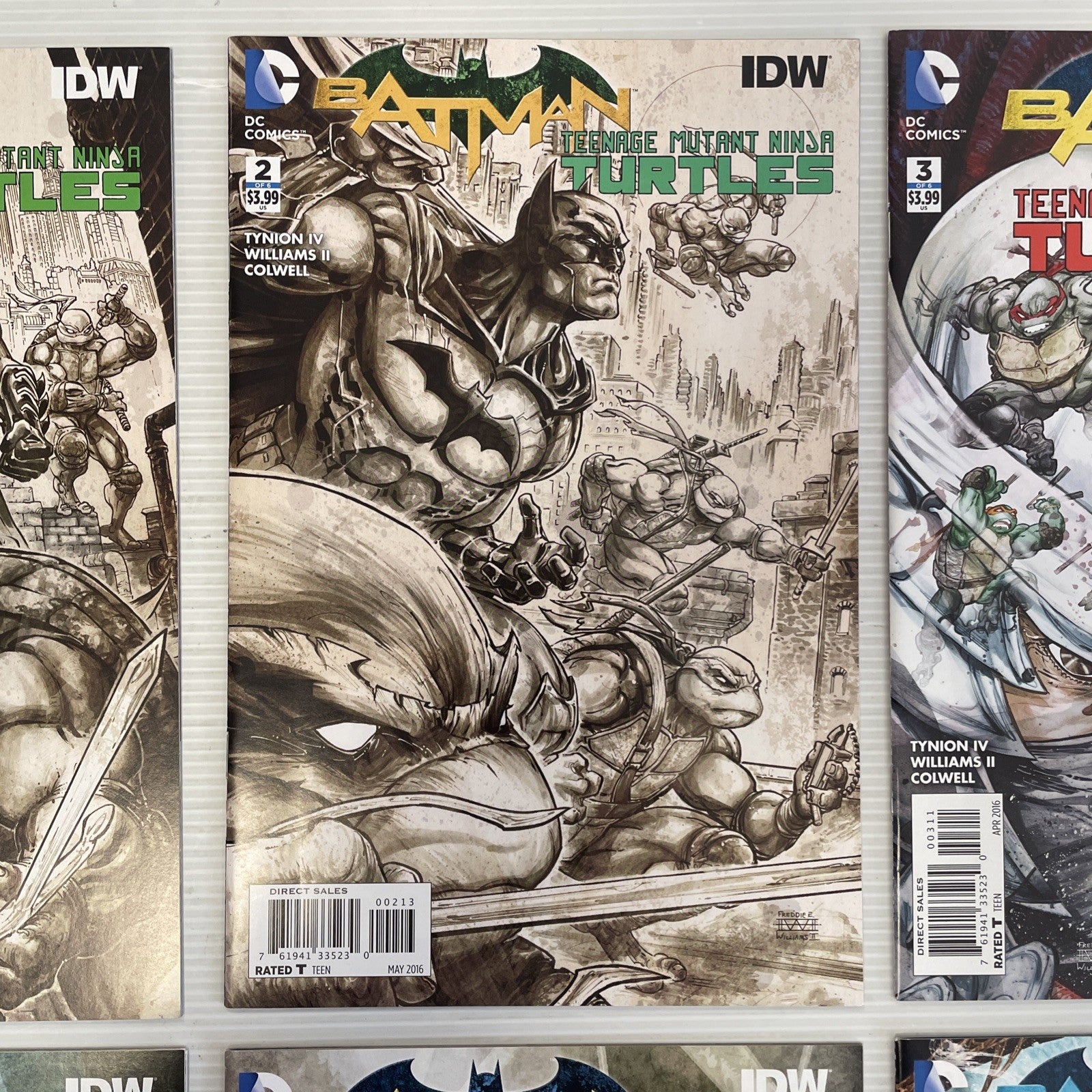 Batman / Teenage Mutant Ninja Turtles Adventures #1-6 2016 Complete Set **2