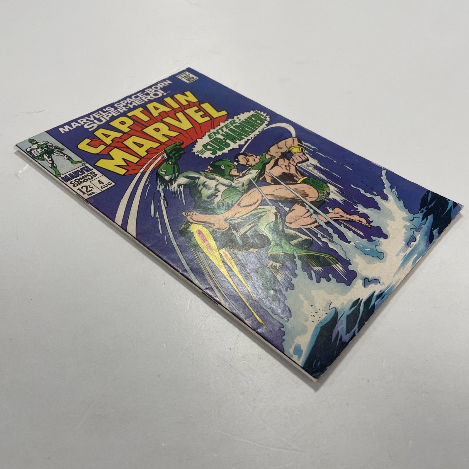 Captain Marvel #4 1968 FN/VF Pence Stamp Classic Submariner Cover3