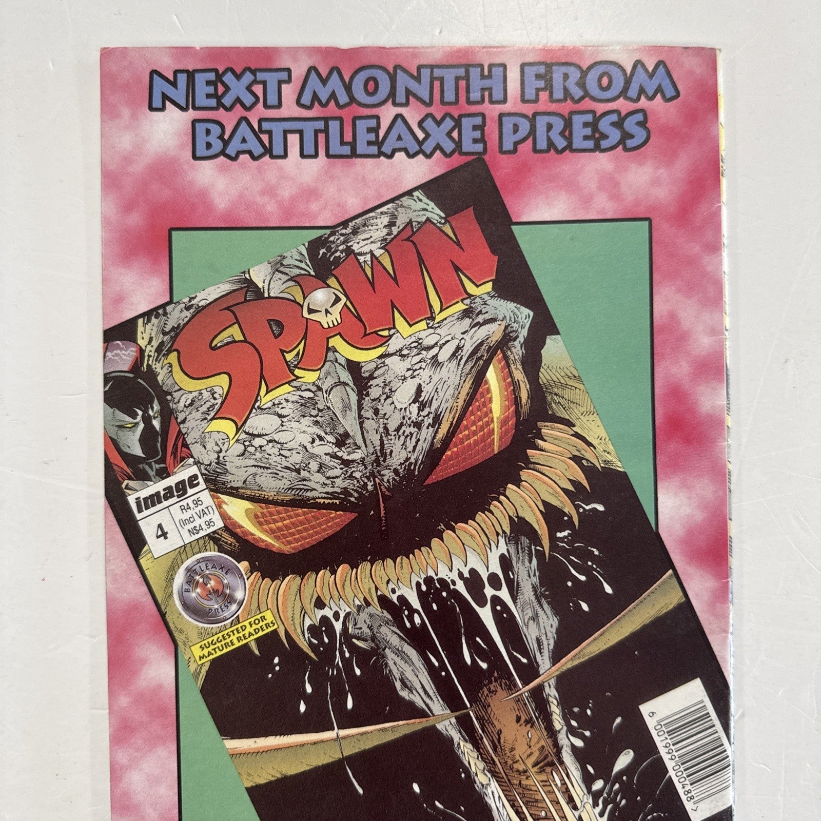 Battleaxe Press Spawn #3 1995 FN+ South African Reprint Image inc. Coupon4