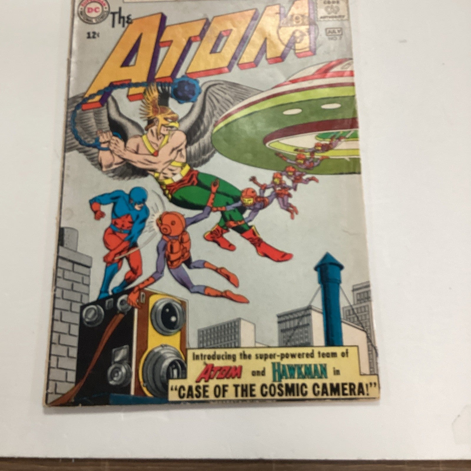 Atom #7 1963 GD/VG Pence Stamp **20mm tear on edge of front cover2
