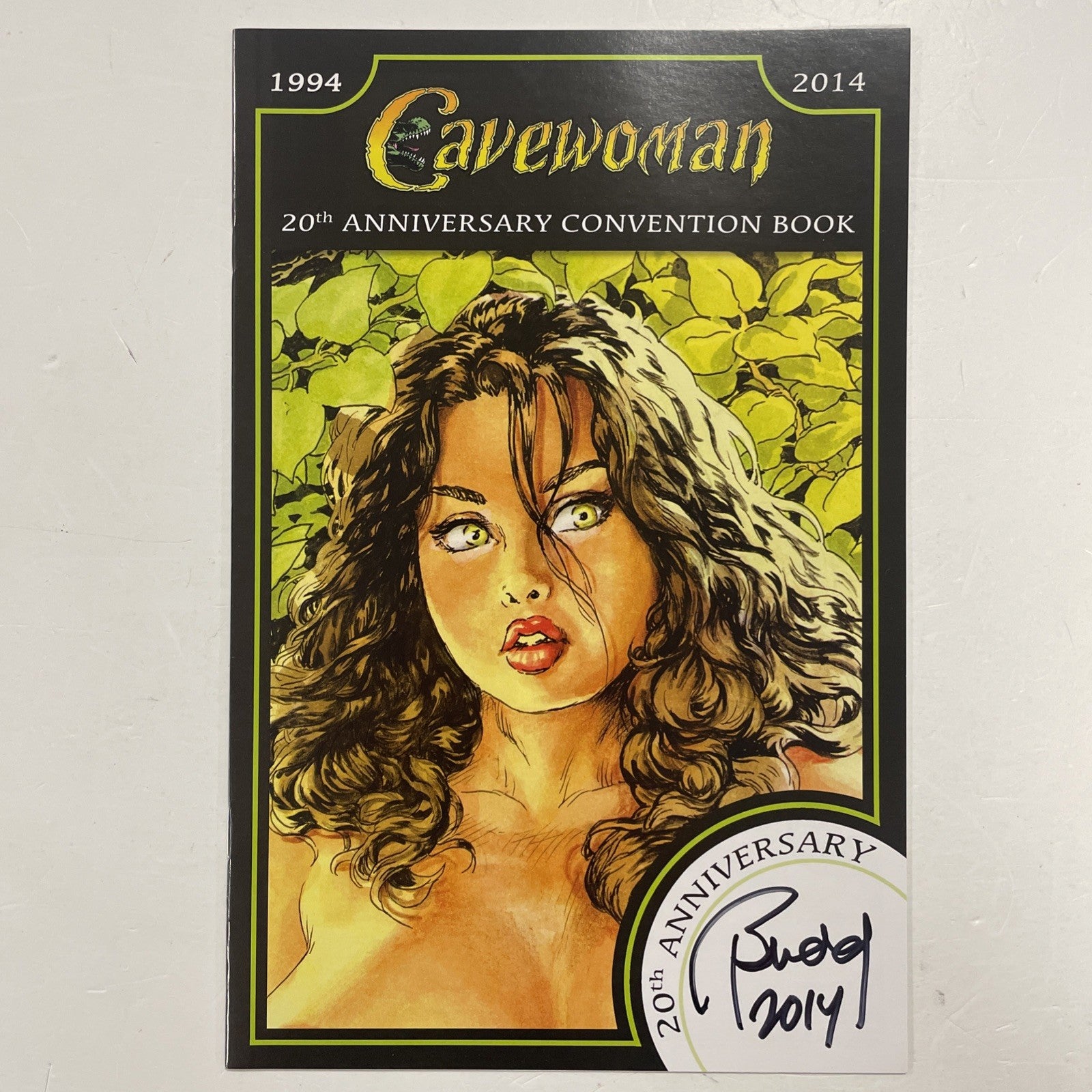 Cavewoman 20th Anniversary Convention Book 2014 Signed & Sketch By Budd Root0