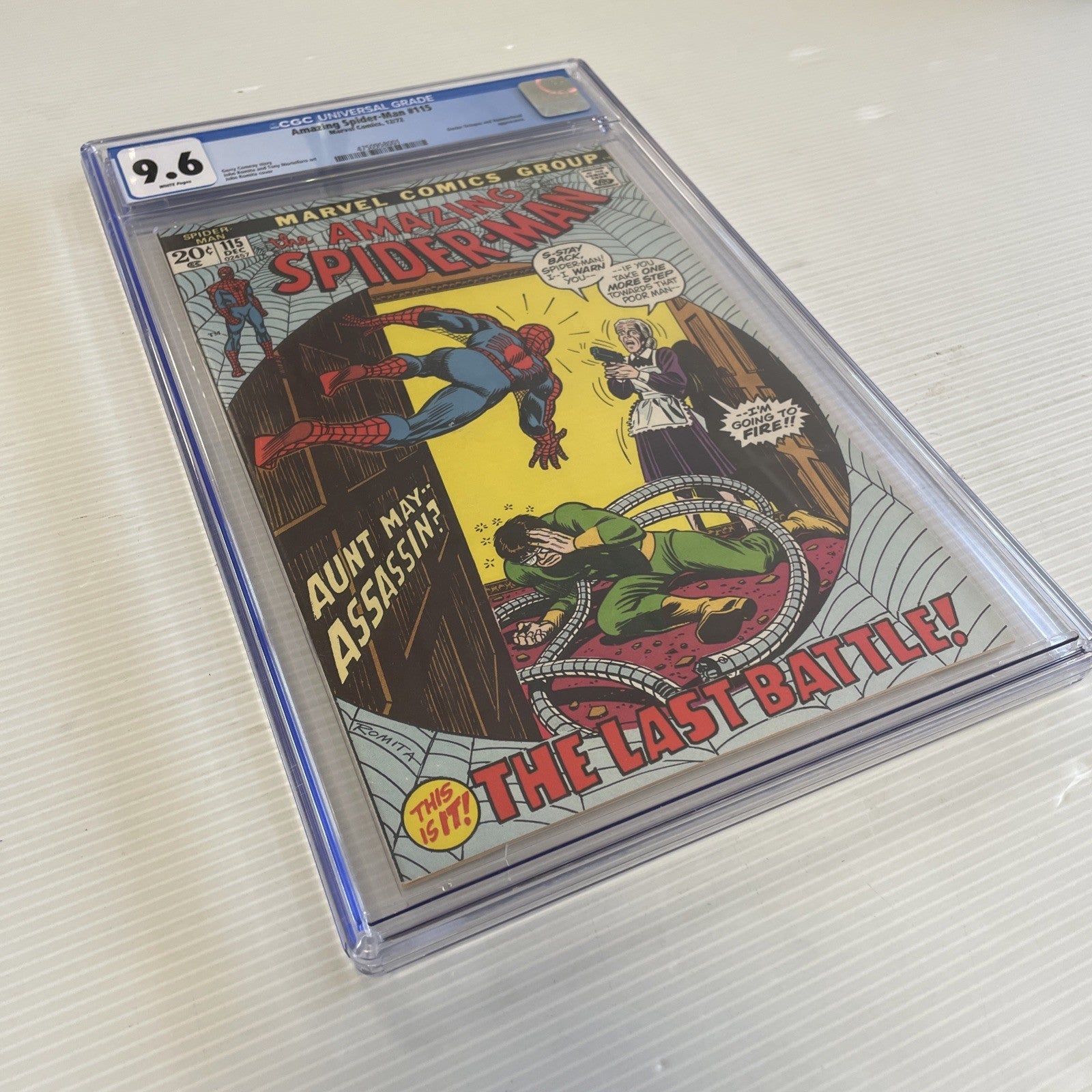 Amazing Spider-man #115 1972 CGC 9.6 White Pages Romita Cover & Art Doc Oc App0