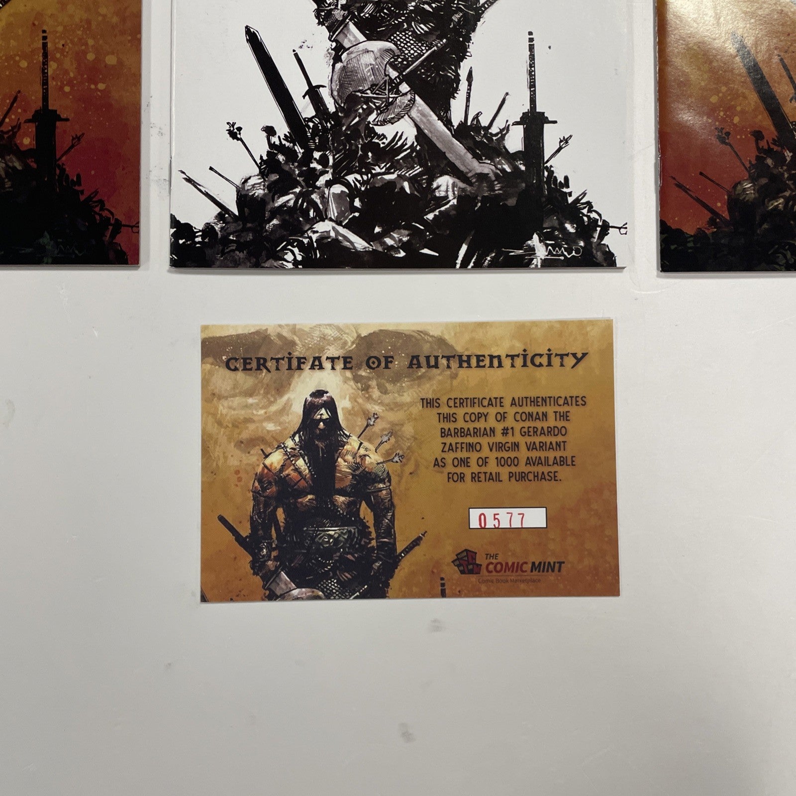 Conan The Barbarian #1 2019 NM Gerardo Zaffino Trade, Virgin and Black & White4