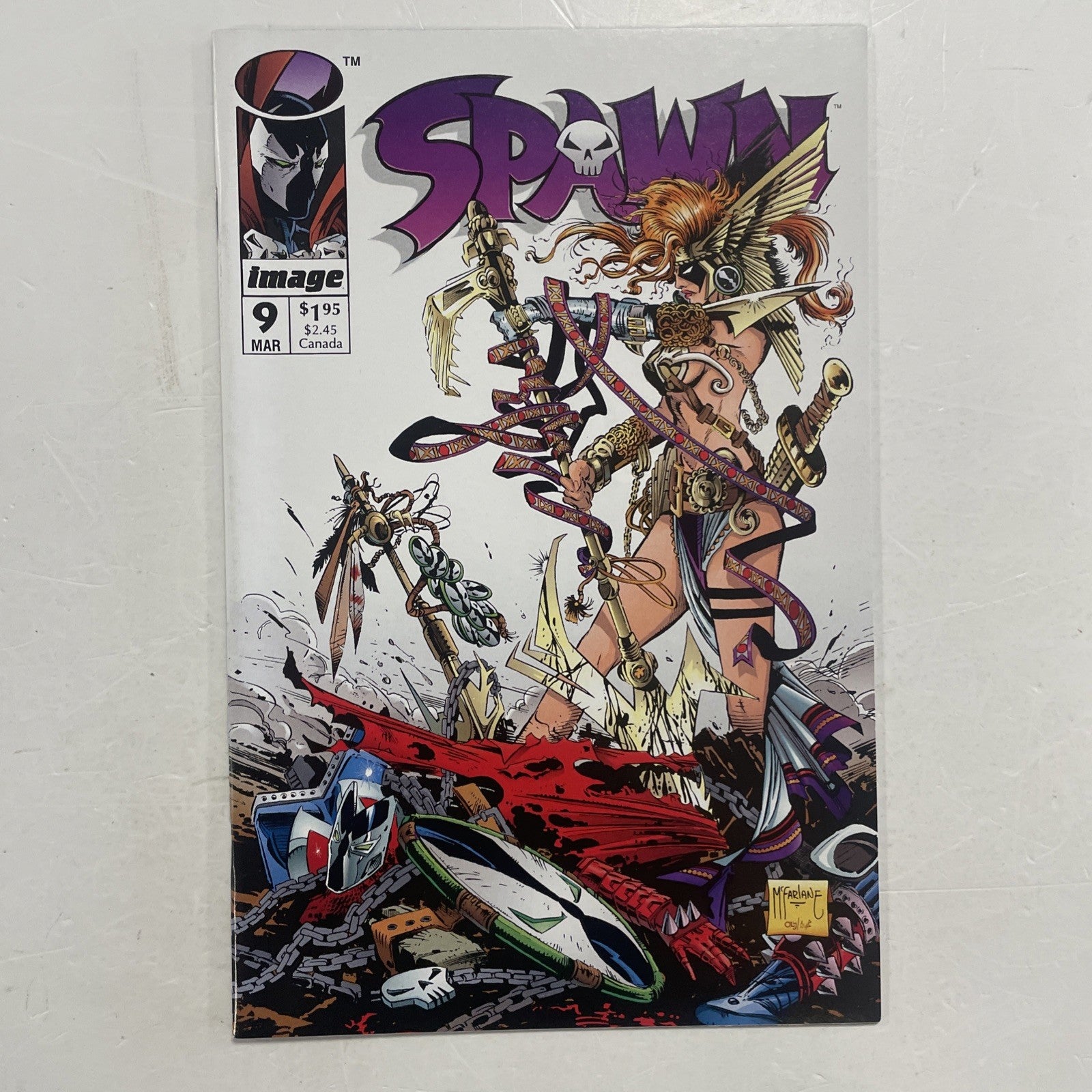 Spawn #9 1993 VF/NM 1st Appearance Of Angela Todd McFarlane0