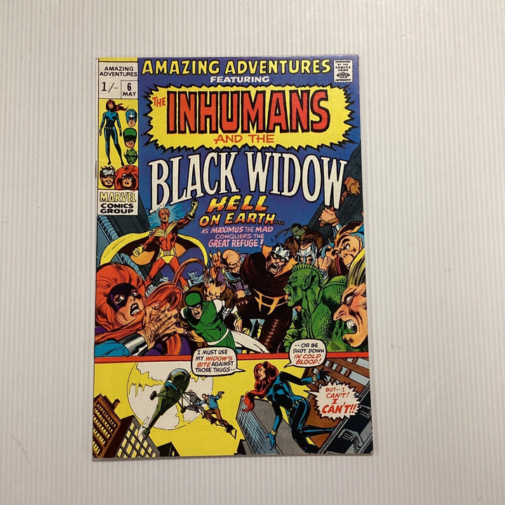 Amazing Adventures Inhumans And Black Widow #6 1971 FN/VF Pence Copy