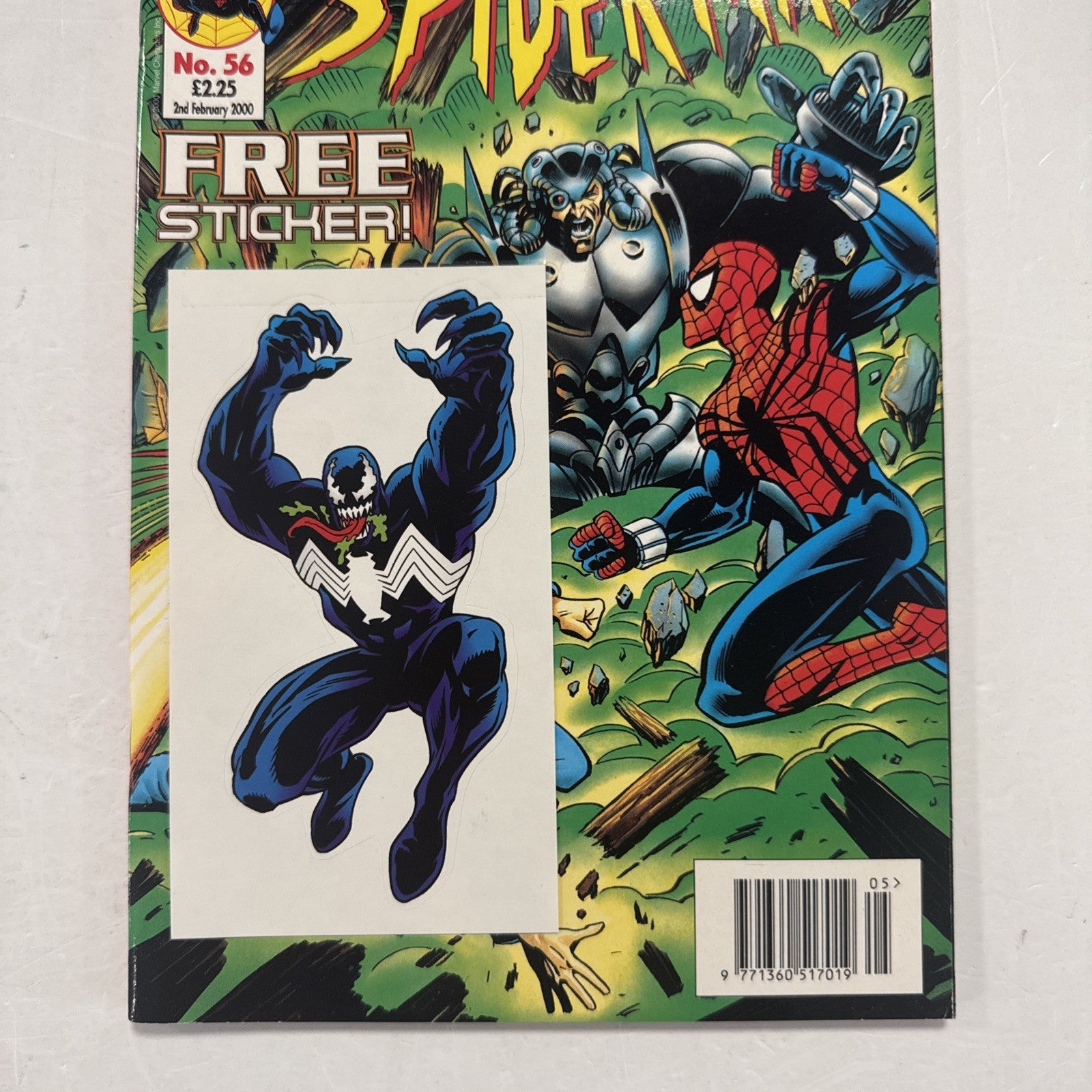 Astonishing Spider-Man #56 2000 VF+ UK Marvel Panini Inc. Free Gift Stickers2