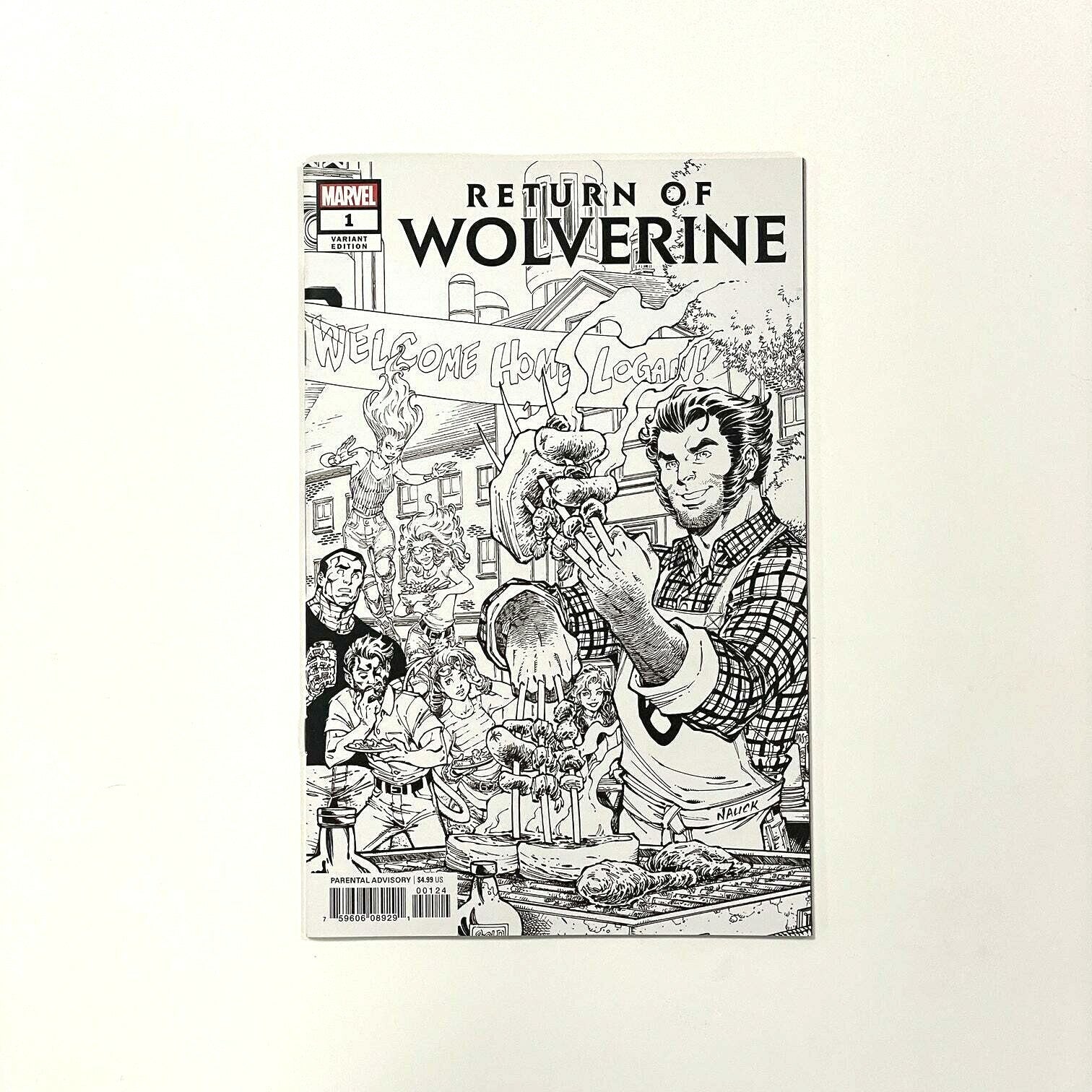 Return Of Wolverine #1 2018 NM Todd Nauck Party B&W Sketch Variant Cover0