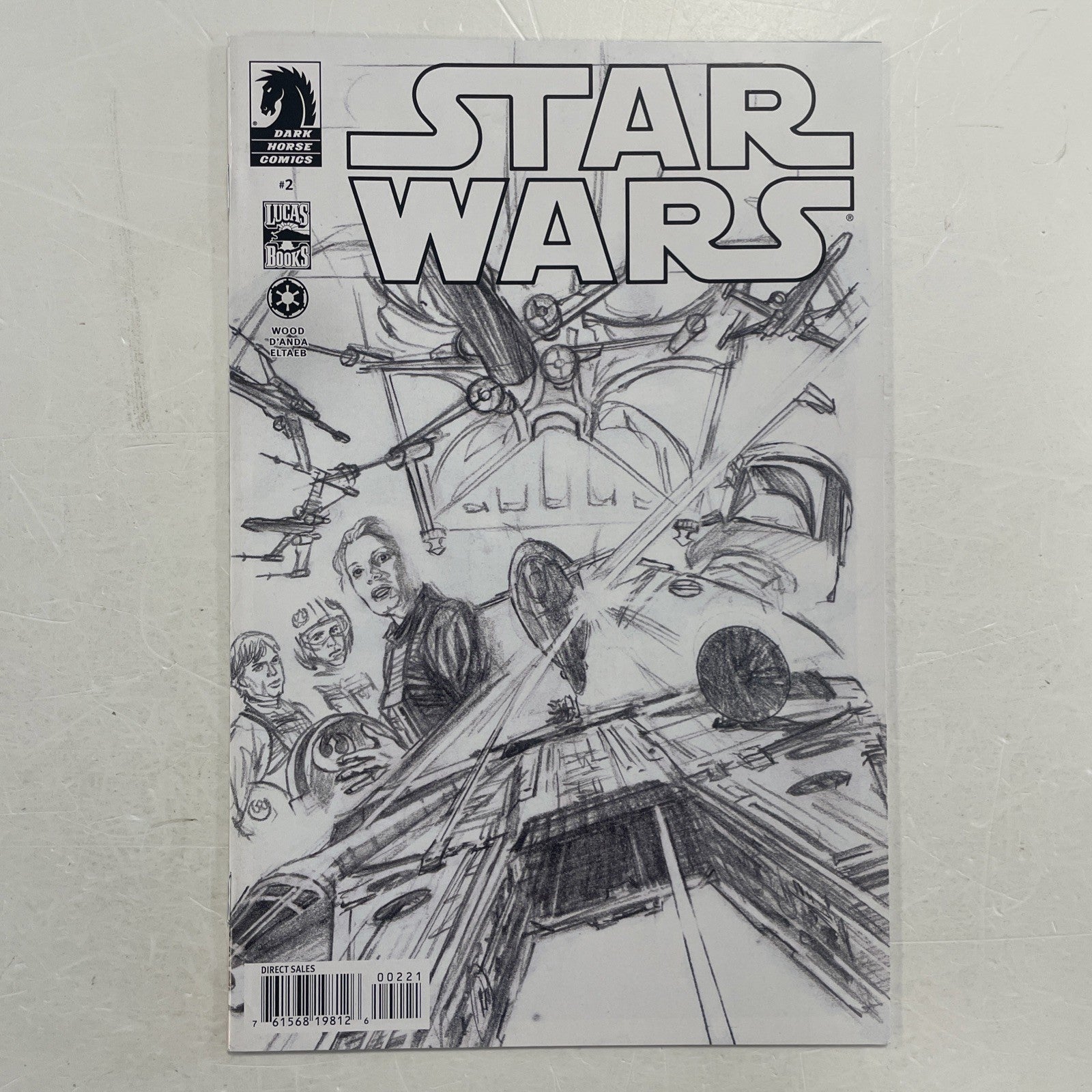 Star Wars #2 2013 NM Alex Ross 1:200 B&W Sketch Variant Cover Dark Horse Comics0