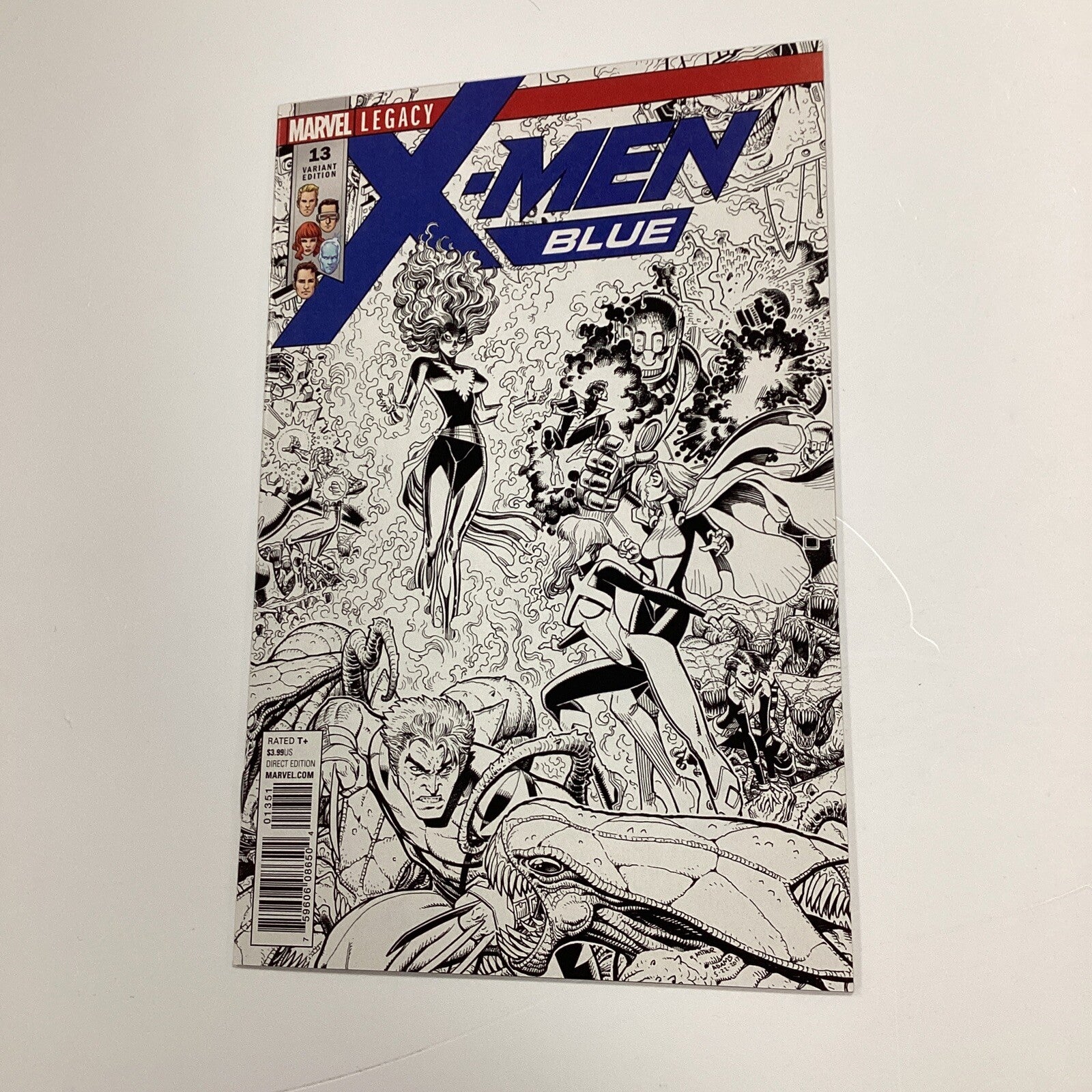 X-men Blue #13 2013 NM Arthur Adams 1:50 B&W Connecting Sketch Variant3