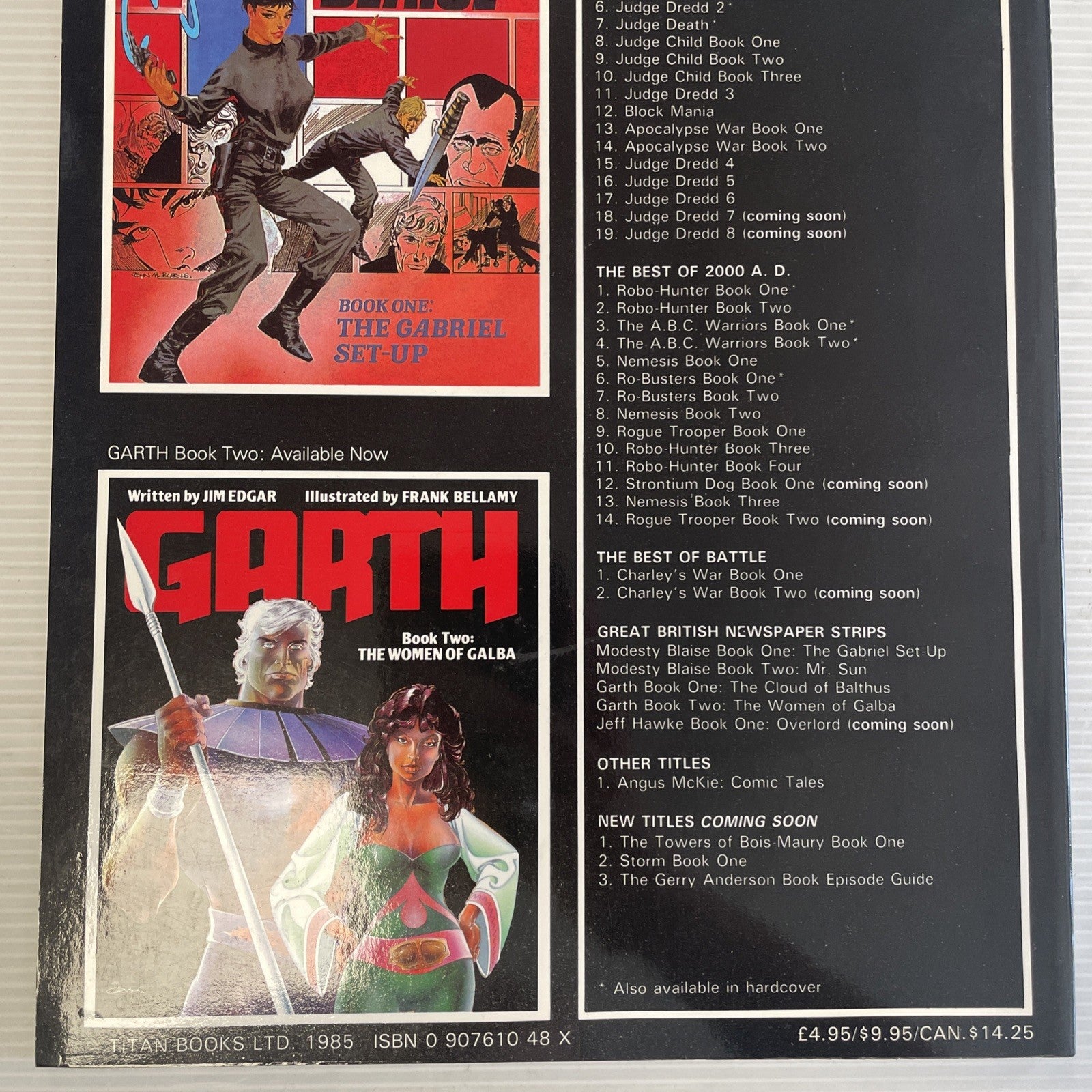 Modesty Blaise: Blaise Book Two Titan Books 1985 Graphic Novel6