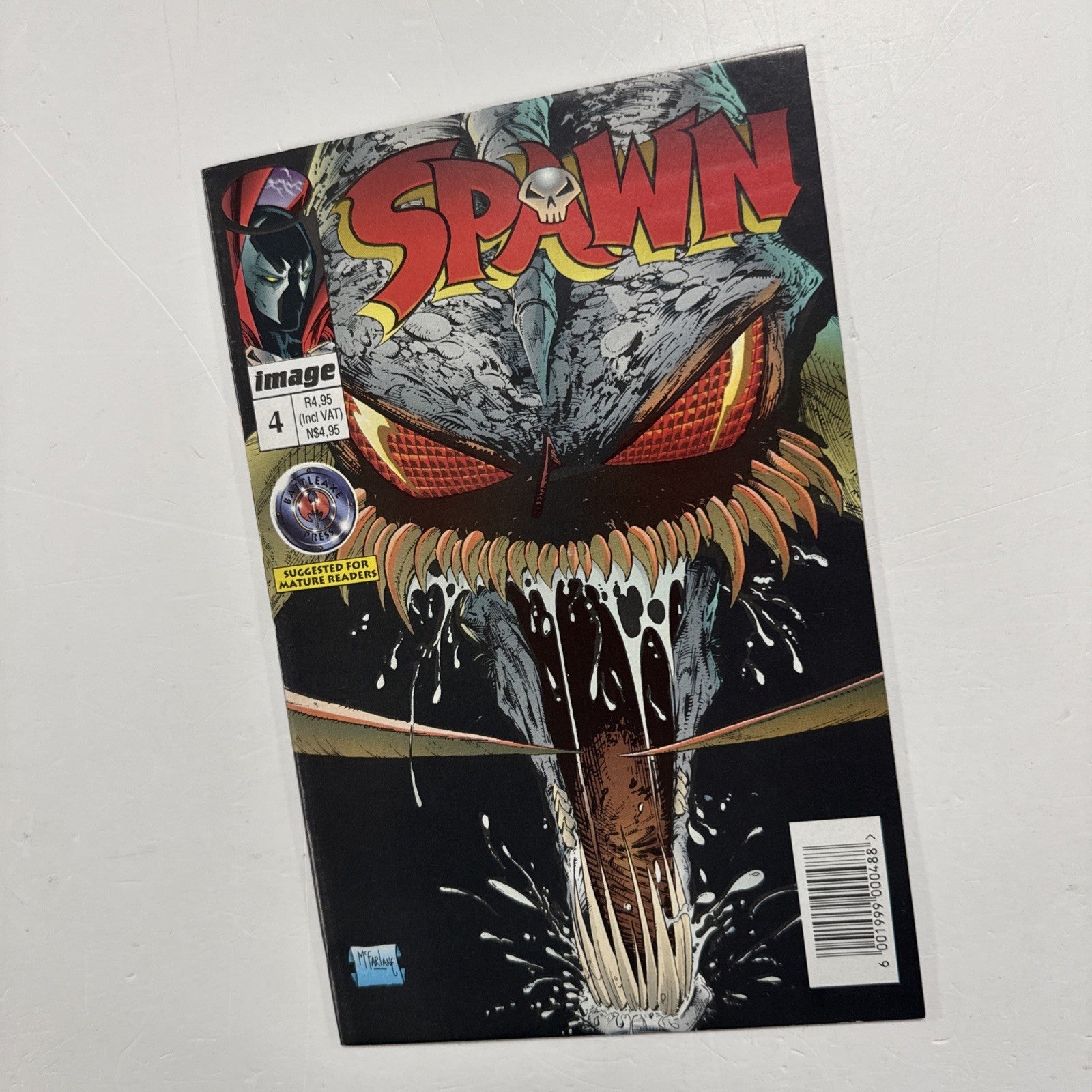 Battleaxe Press Spawn #4 1995 FN+ South African Battleaxe Press Reprint Image3