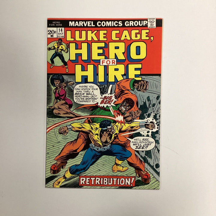 Luke Cage, Hero For Hire #14 1973 VF- Origin Retold Cent Copy