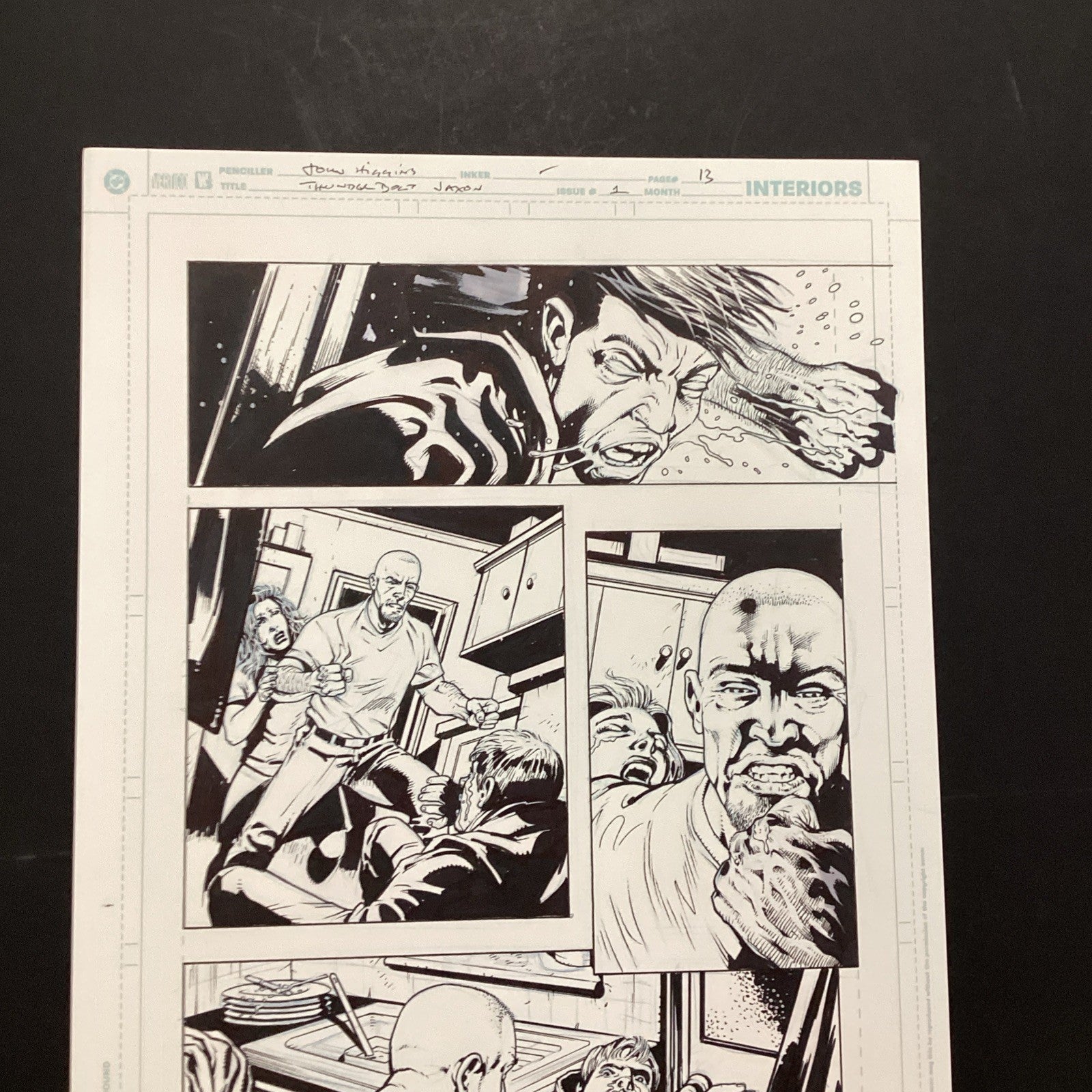 Original Artwork for Thunderbolt Jaxon #1 Page 13 By John Higgins 20062