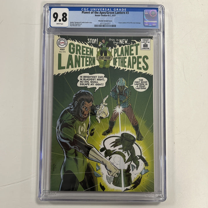 Planet of the Apes/Green Lantern #3 2017 CGC 9.8  Rivoche 1:20 Variant0