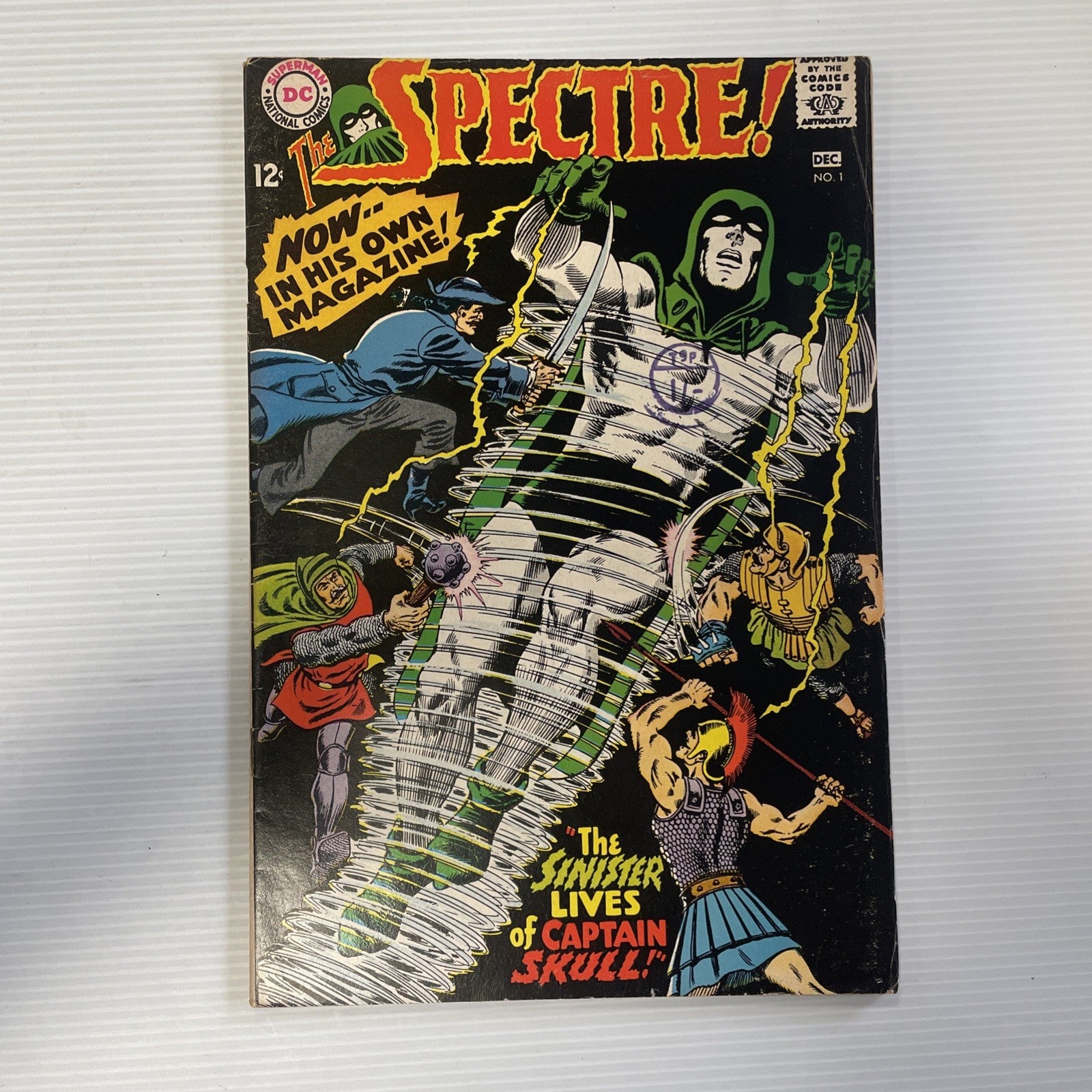 The Spectre #1 1967 VG+ 1st in Own Title Pence Stamp0