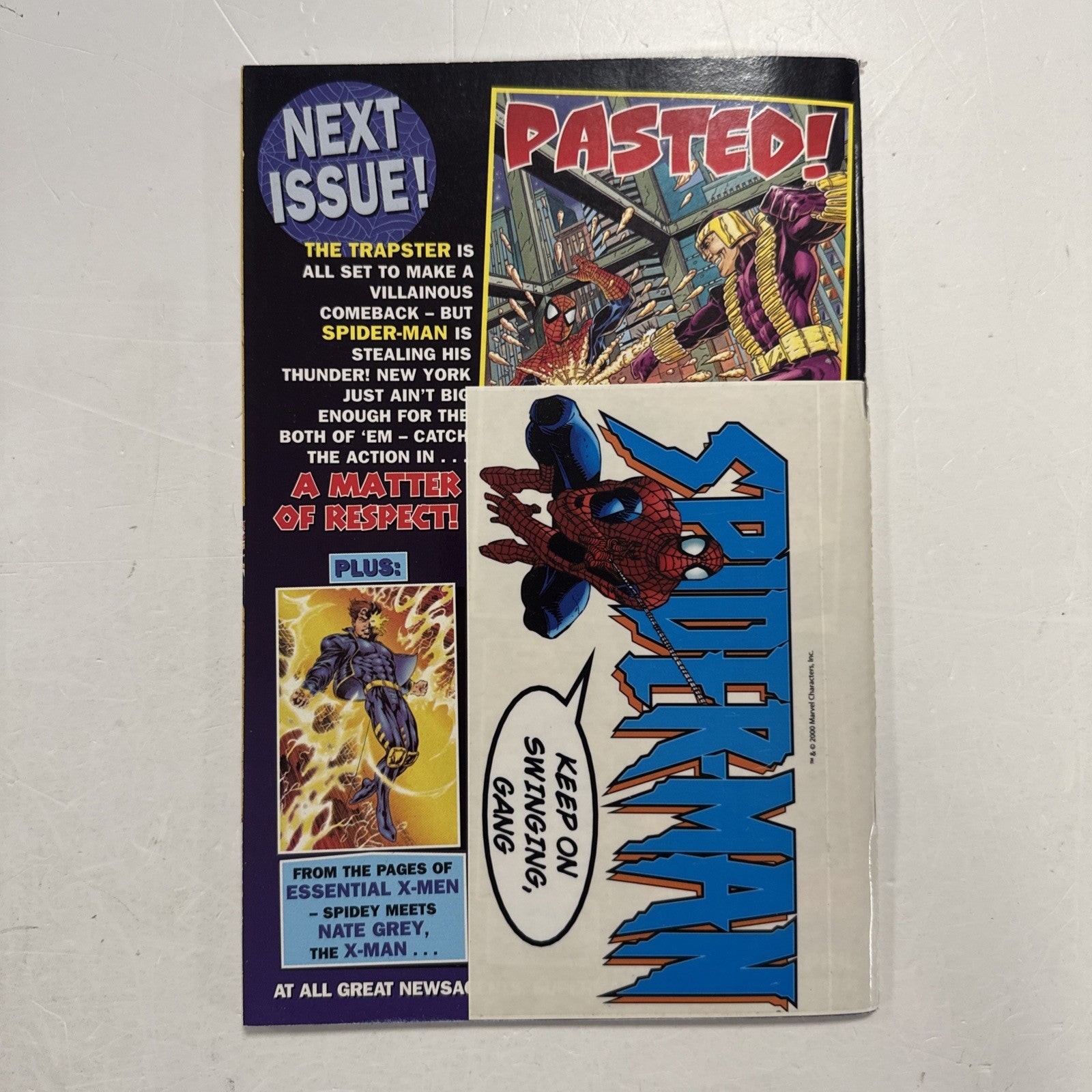 Astonishing Spider-Man #59 2000 VF+ UK Marvel Panini Inc. Free Gift Stickers3