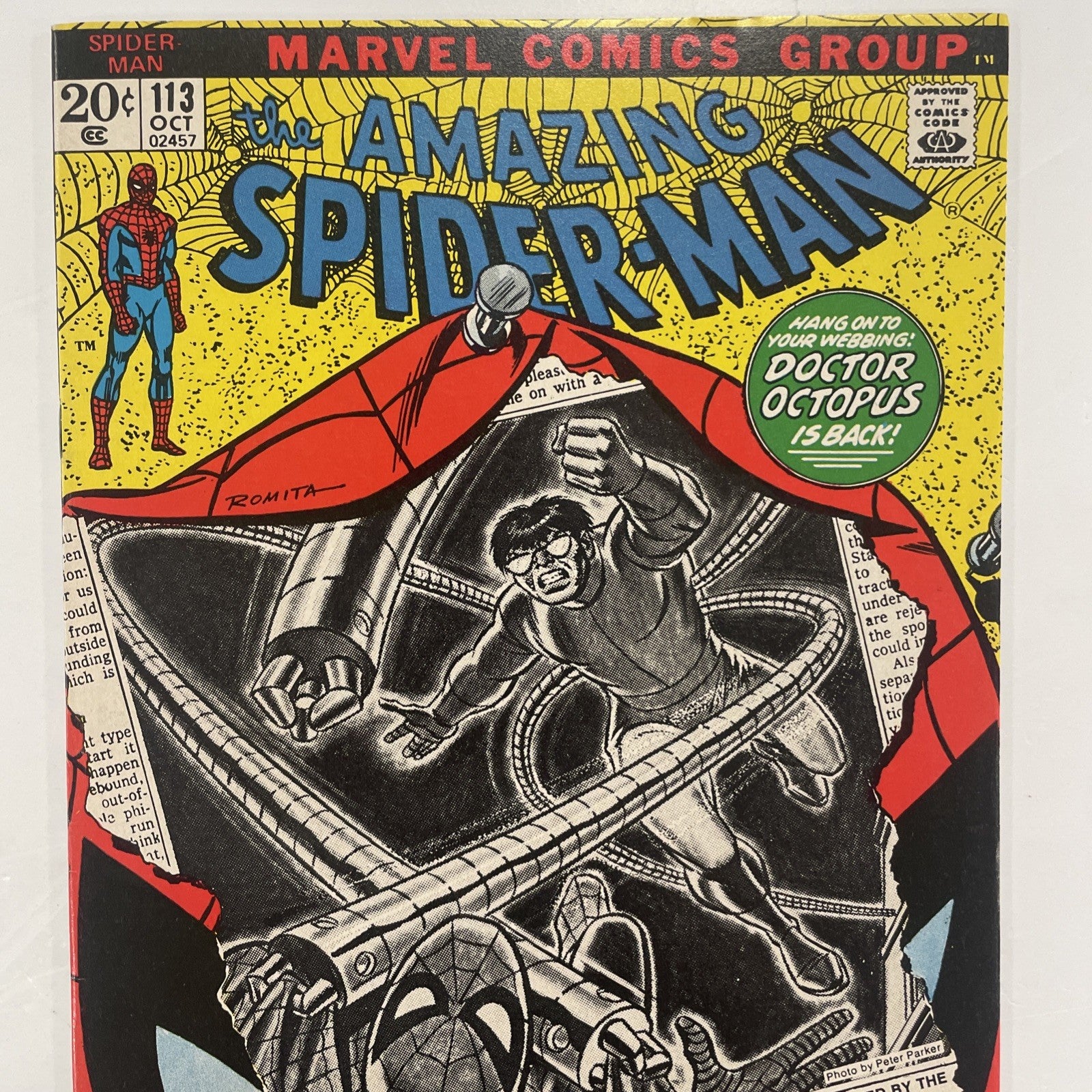 Amazing Spider-Man #113 1972 FN/VF 1st Appearance of Hammerhead *See Description1