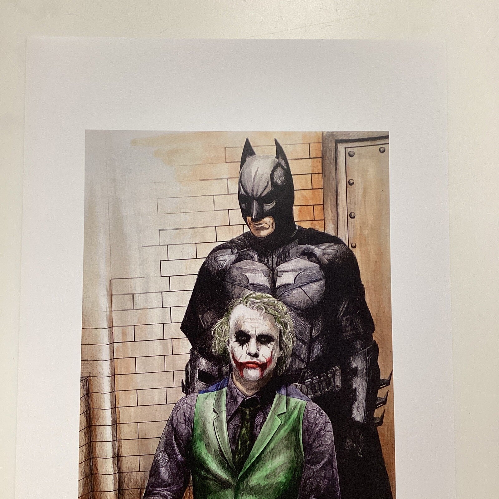 The Dark Knight: Batmans Interrogation Signed Art Print by Becky Knapp2