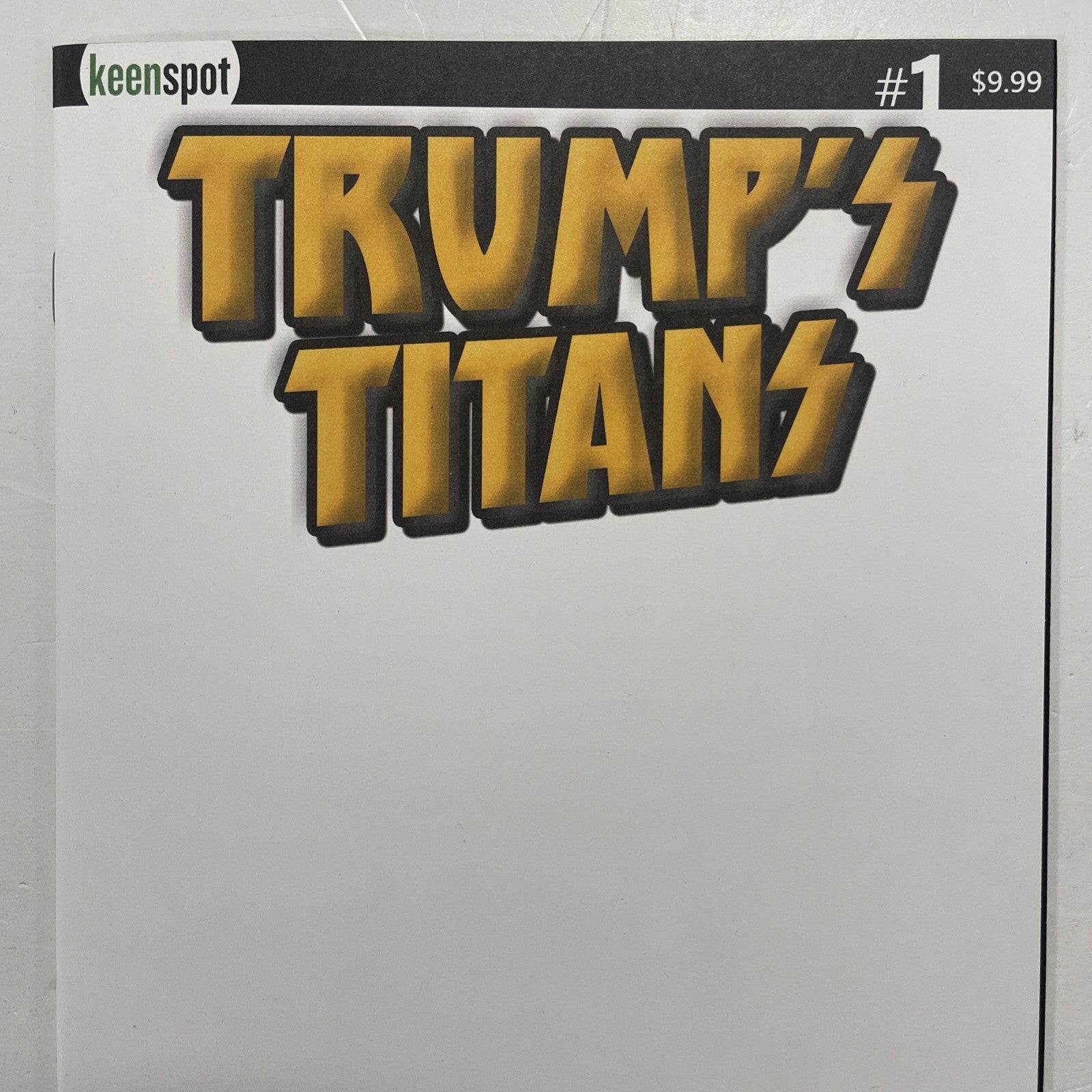 Trumps Titans #1 2017 NM Blank sketch Variant Keenspot1