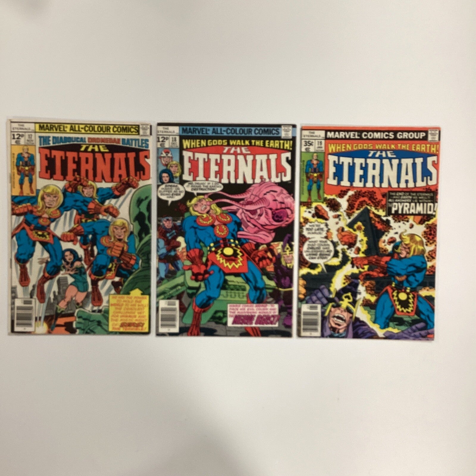 The Eternals #1-19 & Annual 1976 Mid grades Cents & Pence copies8