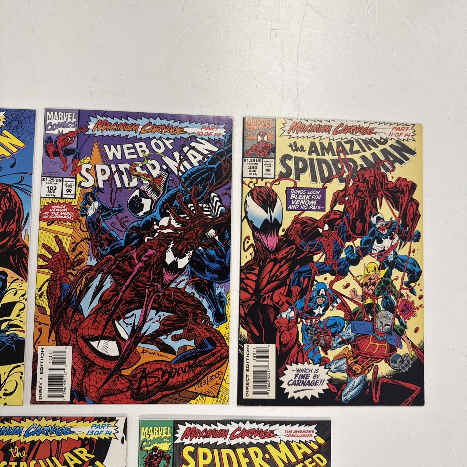 Spider-Man Maximum Carnage #1-14 Complete All signed except 11 Dynamic Forces **10