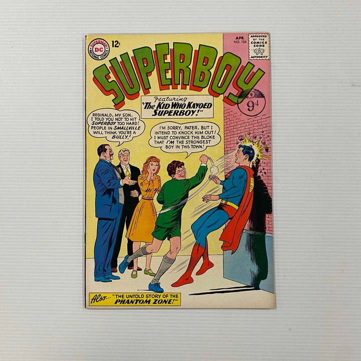 Superboy #104 1963 VF- Cent Copy Pence Stamp