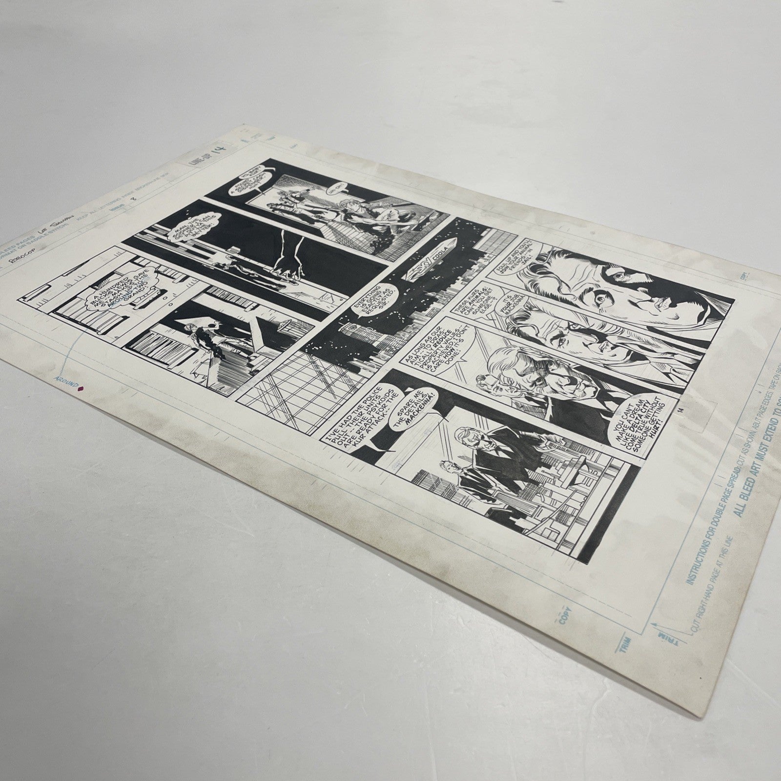 Lee Sullivan Original Art for Marvel's Robocop #8 Page 14 19903