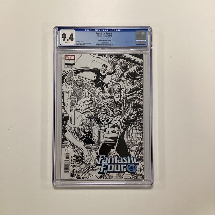 Fantastic Four #1 2018 CGC 9.4 George Perez 1:1000 Sketch Variant