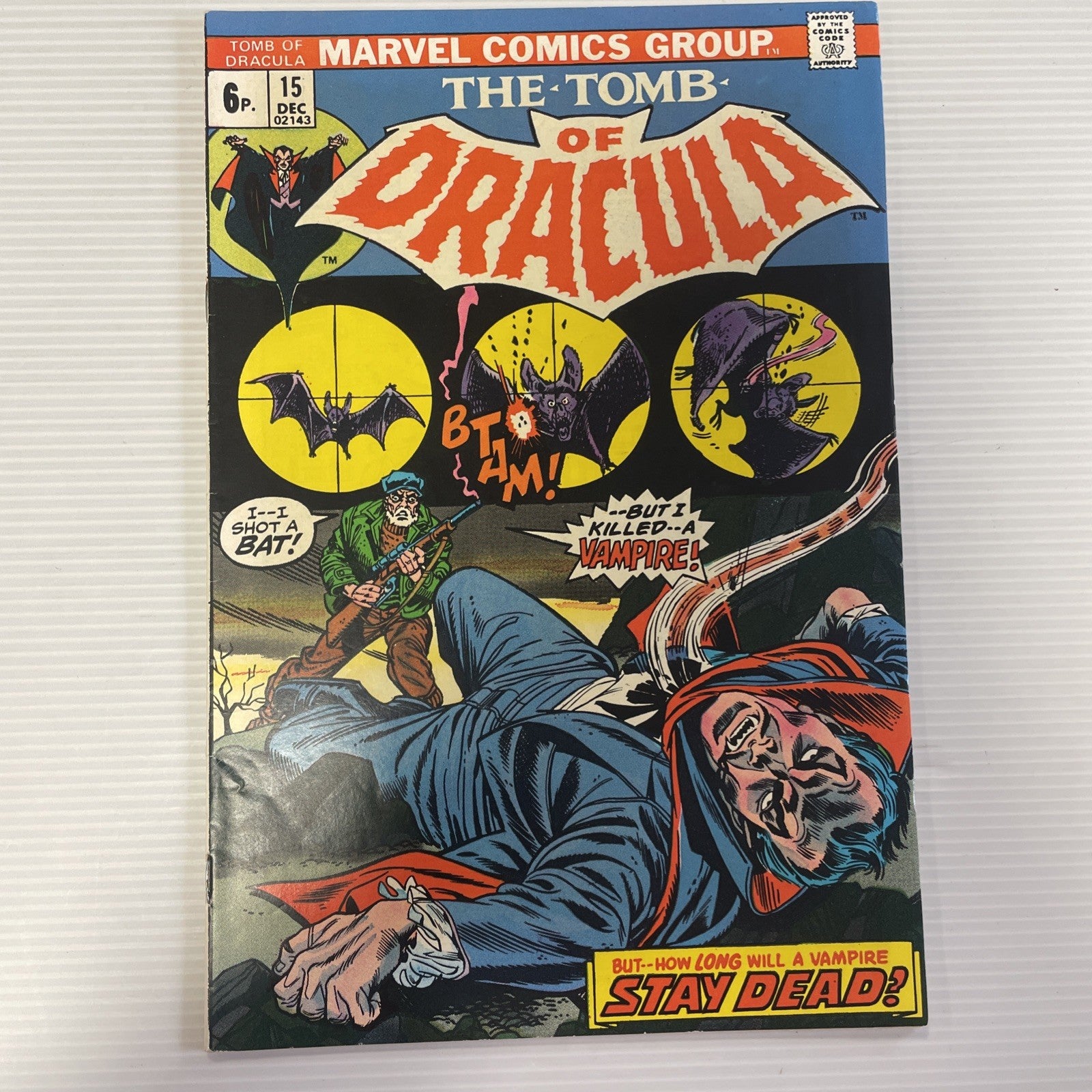 Tomb Of Dracula #15 1973 FN/VF Pence Copy0