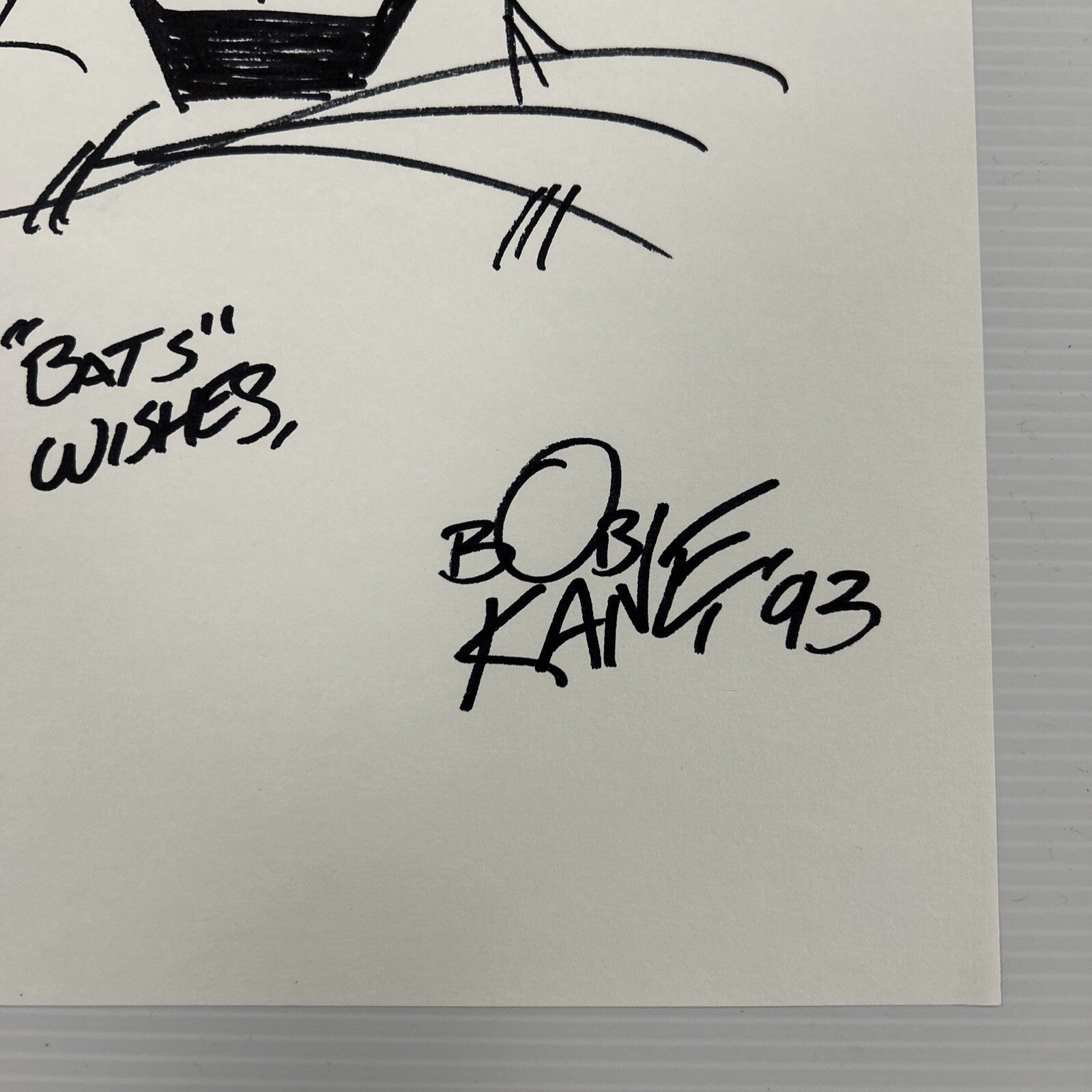 Bob Kane Hand Drawn Original Batman Sketch Art Signed with COA 21x29cm16